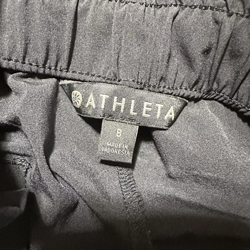 Athleta Women's Skyline Black Pant‎ High-Rise Belted Size 8 Stretchy Business - Picture 7 of 8